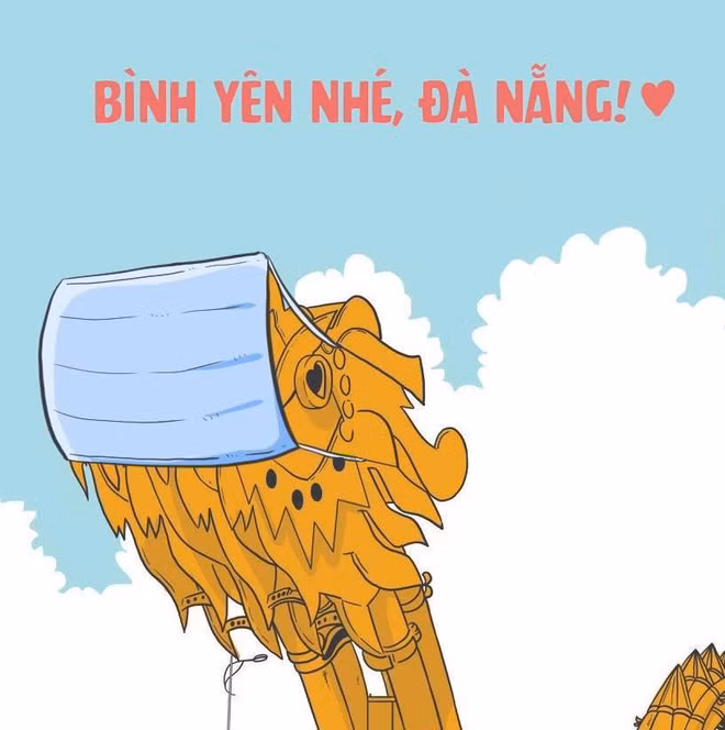 “Bình yên rồi sẽ trở lại” - dân mạng vẽ tranh cổ vũ Đà Nẵng chống dịch