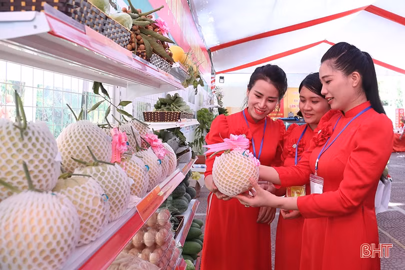 Sản phẩm OCOP, nông nghiệp, tiểu thủ công nghiệp của TP Hà Tĩnh thu hút đại biểu bên lề Đại hội Đảng bộ TP Hà Tĩnh