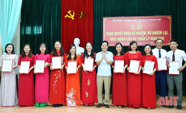 Bổ nhiệm mới 19 cán bộ quản lý ngành giáo dục Thạch Hà