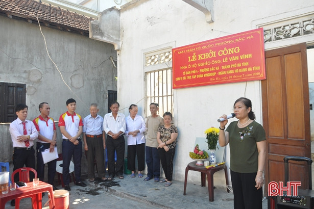 Khởi công xây dựng nhà ở cho hộ nghèo ở thành phố Hà Tĩnh