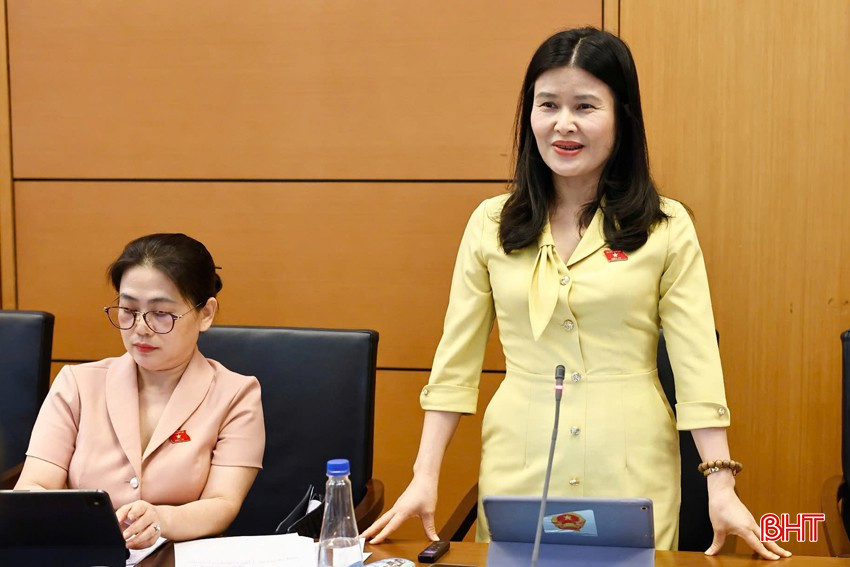 Đại biểu Quốc hội đoàn Hà Tĩnh Bùi Thị Quỳnh Thơ - Ủy viên Chuyên trách Ủy ban Kinh tế và Tài chính của Quốc hội phát biểu thảo luận. bqbht_br_z6620861080981-f937731d00c450672db1cbcccbadf887-sao-chep.jpg