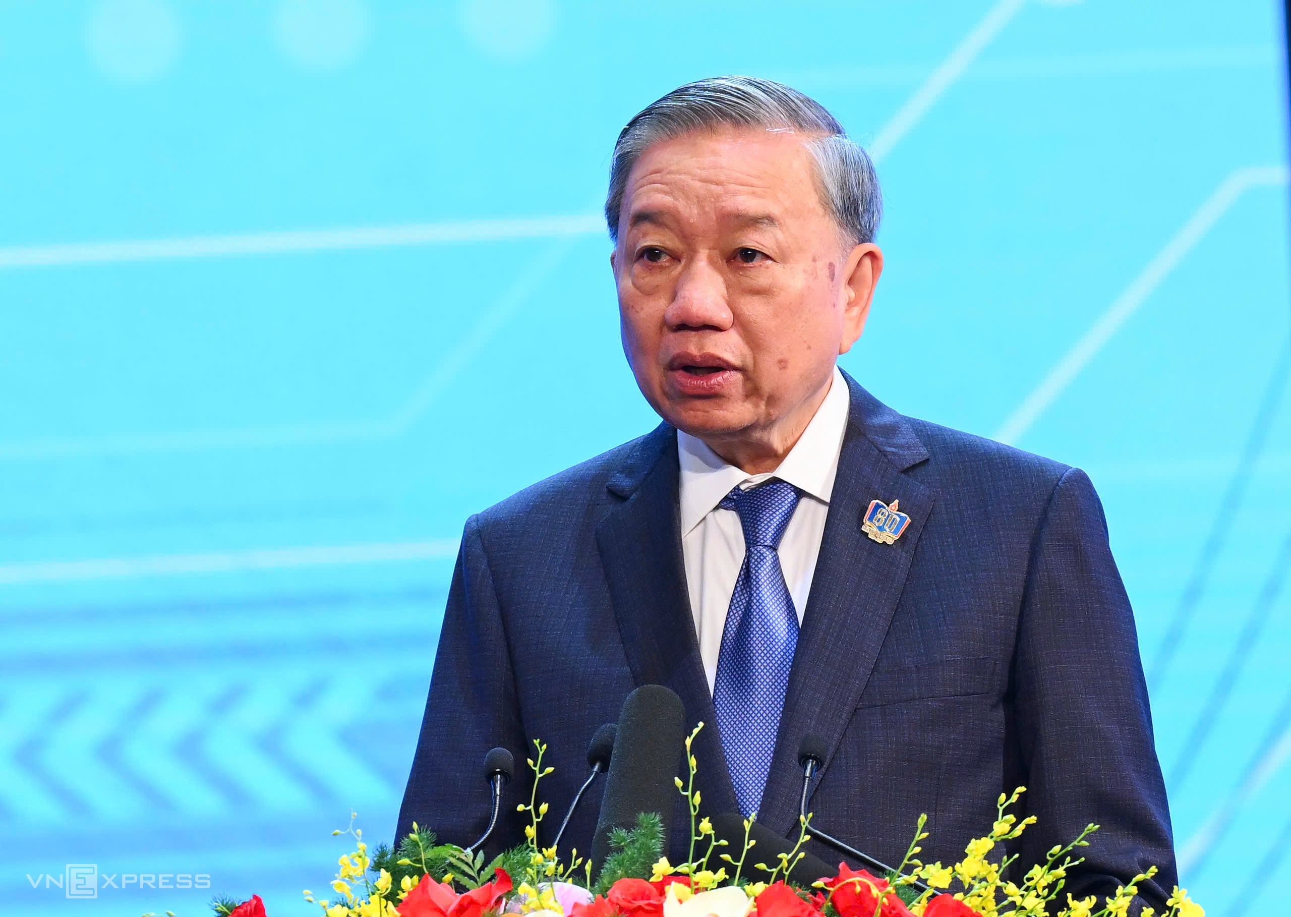 Tổng Bí thư Tô Lâm phát biểu tại Lễ khai giảng năm học 2025-2026, ngày 5/9. Ảnh: Giang Huy/VNE tl.jpg