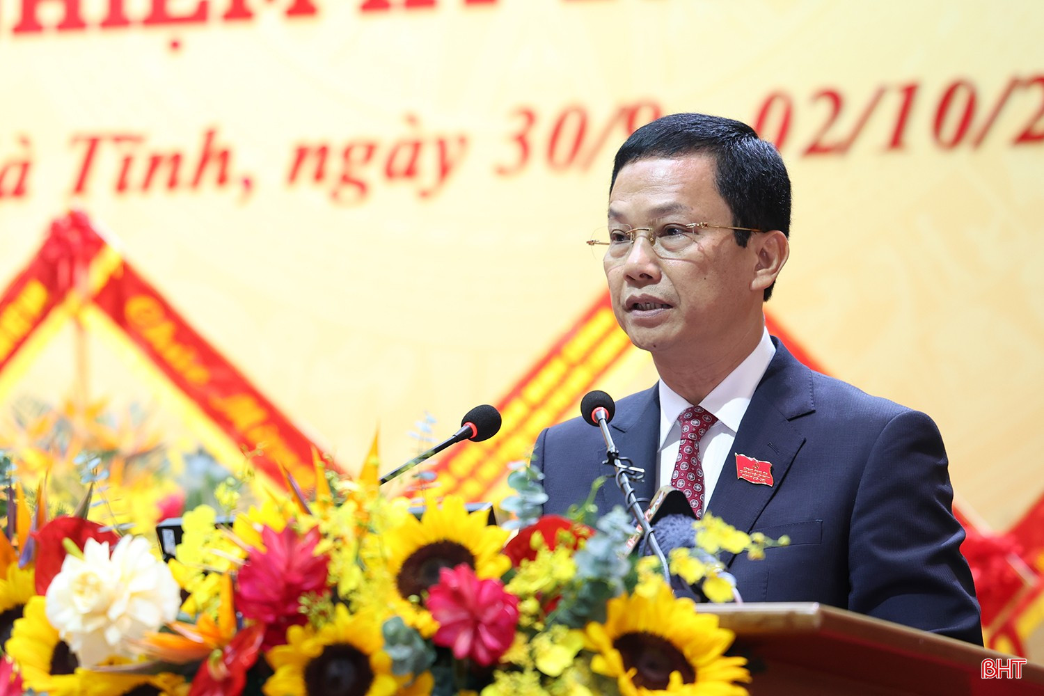 Đại biểu Nguyễn Trọng Hiếu trình bày tham luận. bqbht_br_nguyen-trong-hieu.jpg