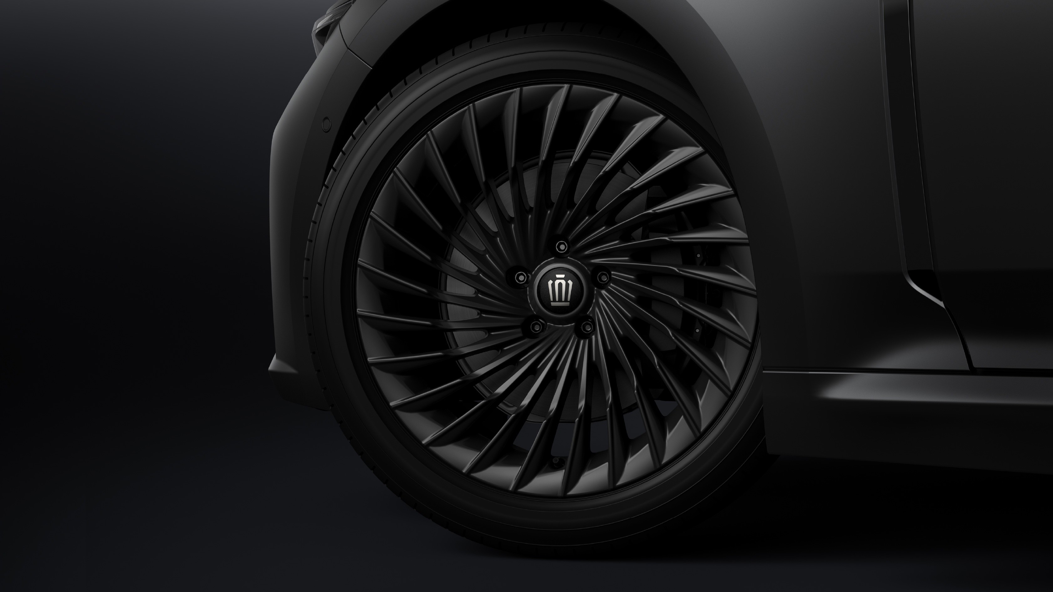 Chiếc xe vẫn sử dụng mâm hợp kim nhôm đa chấu màu đen mờ kích thước 20 inch, đi kèm lốp có thông số 245/45ZR20.