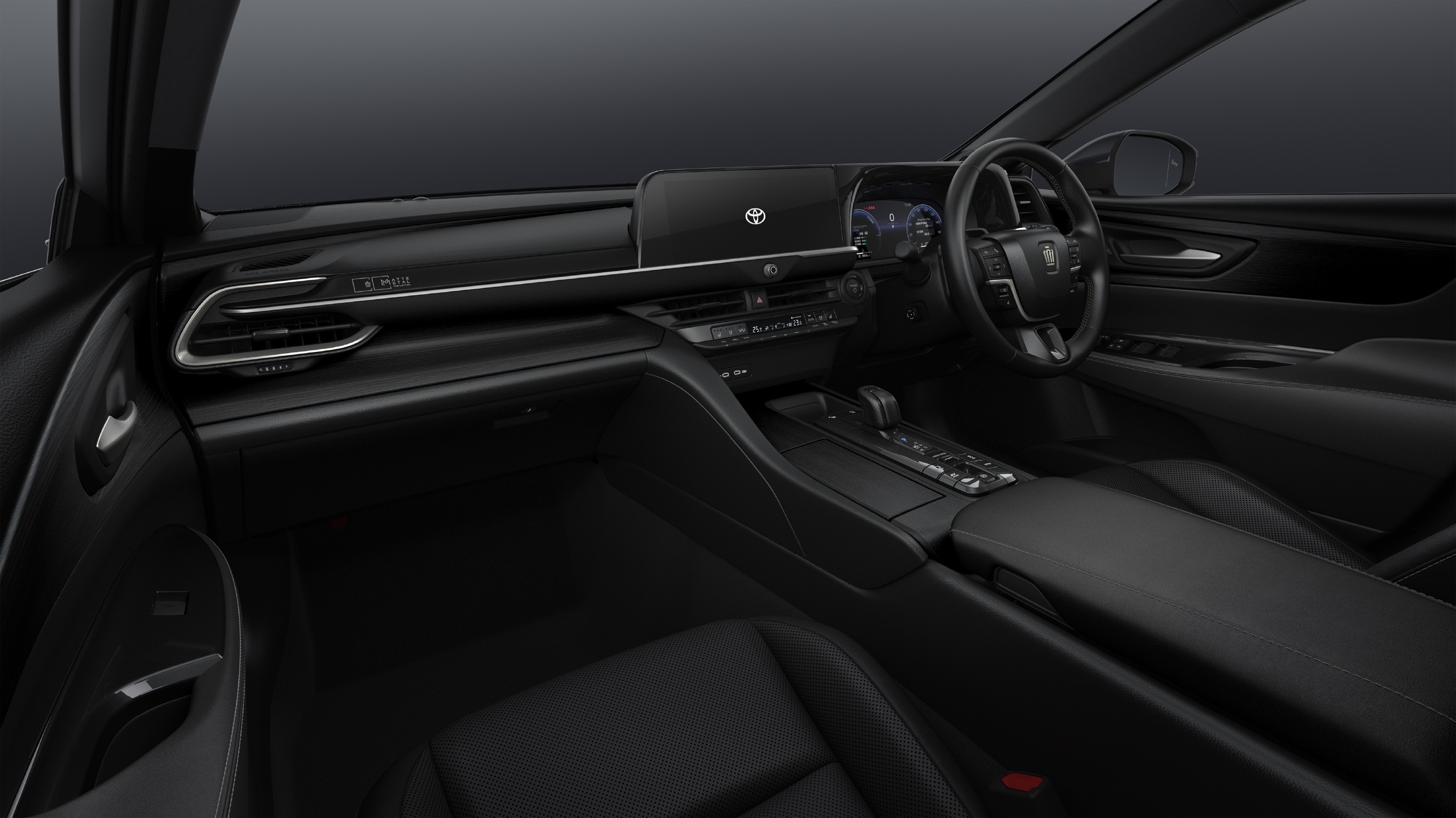 Nội thất của Toyota Crown Special Edition Z Limited Matte Metal vẫn sử dụng chất liệu da cao cấp màu đen Black Lustre.