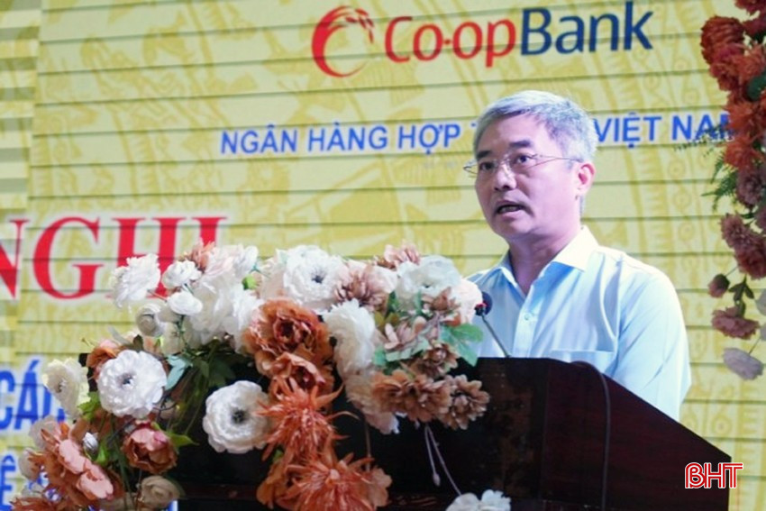 Ông Nguyễn Quốc Cường - Chủ tịch HĐQT Ngân hàng Hợp tác xã Việt Nam phân tích, định hướng nâng cao chất lượng hoạt động của QTDND. bqbht_br_ygyg.jpg