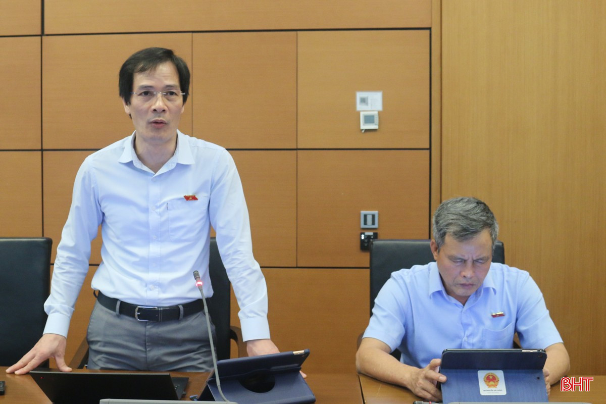 Đại biểu Bùi Sỹ Hoàn (đoàn Hải Dương) phát biểu thảo luận. bqbht_br_4buisyhoanchieu105.jpg