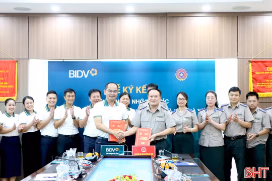 Thi hành án dân sự tỉnh Hà Tĩnh và BIDV ký biên bản ghi nhớ hợp tác