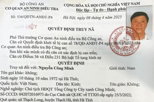 Truy nã đặc biệt Chủ tịch HĐQT Tổng Công ty Cây xanh Công Minh