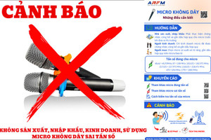 Cảnh báo sử dụng micro không dây có tần số hoạt động không đúng quy định