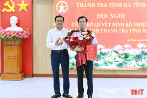 Công bố quyết định bổ nhiệm Chánh Thanh tra tỉnh Hà Tĩnh