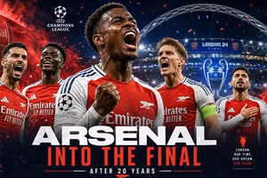 Arsenal vào chung kết Champions League sau 20 năm