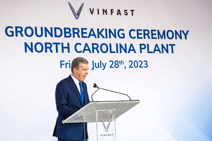 VINFAST khởi công Nhà máy sản xuất xe điện tại Bắc Carolina