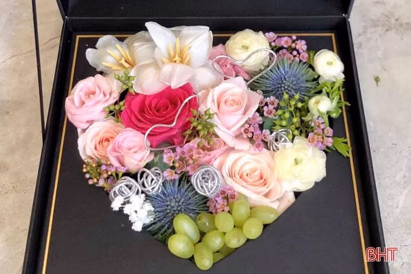 Những lẵng hoa đẹp “mê hồn” ở Hà Tĩnh trong ngày 20/10