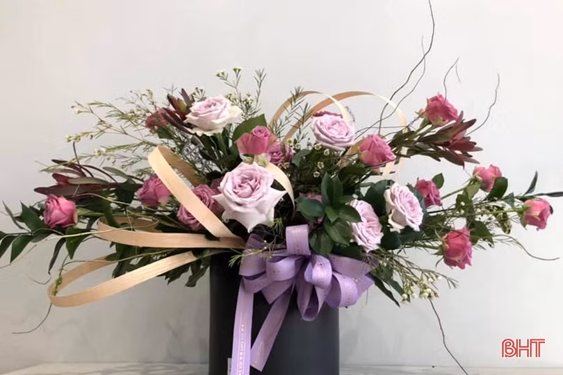 Những lẵng hoa đẹp “mê hồn” ở Hà Tĩnh trong ngày 20/10