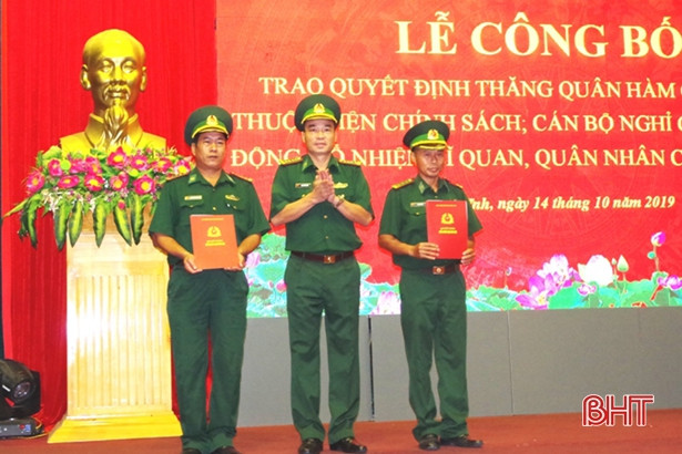 Biên phòng Hà Tĩnh điều động, bổ nhiệm 56 sĩ quan, quân nhân chuyên nghiệp