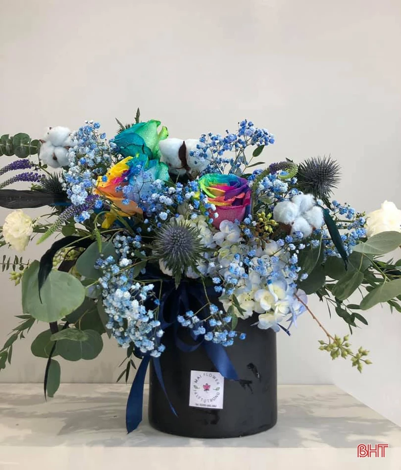 Những lẵng hoa đẹp “mê hồn” ở Hà Tĩnh trong ngày 20/10