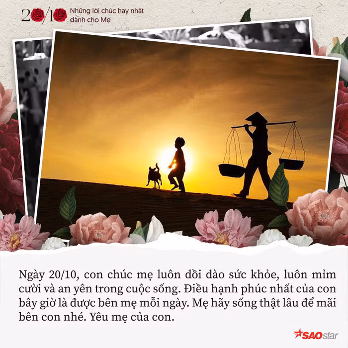 Những lời chúc ngày 20/10 dành cho mẹ hay nhất