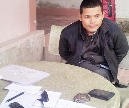 Lê Văn Hội tại cơ quan công an