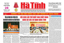 Báo in Hà Tĩnh ngày 28/2/2025