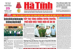 Báo in Hà Tĩnh ngày 25/4/2025