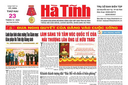 Báo in Hà Tĩnh ngày 23/12/2024