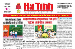 Báo in Hà Tĩnh ngày 16/5/2025