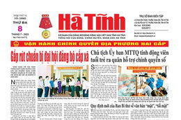 Báo in Hà Tĩnh ngày 8/7/2025