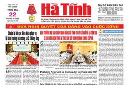 Báo in Hà Tĩnh ngày 22/4/2025