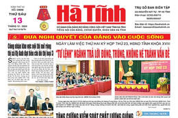 Báo in Hà Tĩnh ngày 13/12/2024