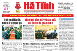 Báo in Hà Tĩnh ngày 27/5/2025