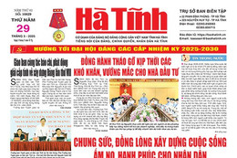 Báo in Hà Tĩnh ngày 29/5/2025