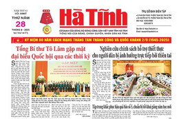 Báo in Hà Tĩnh ngày 28/8/2025