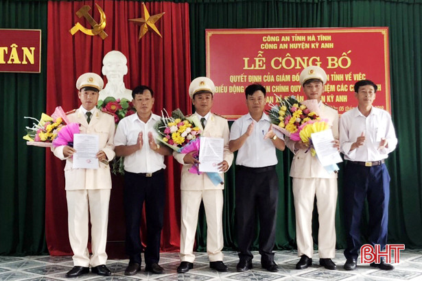 Điều động 3 công an chính quy đảm nhiệm chức danh công an xã Kỳ Tân