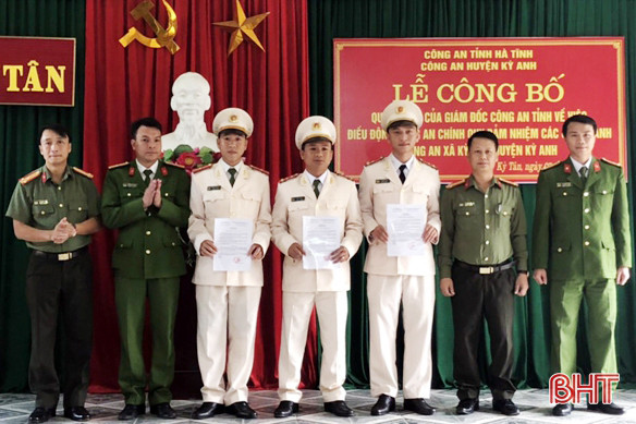 Điều động 3 công an chính quy đảm nhiệm chức danh công an xã Kỳ Tân