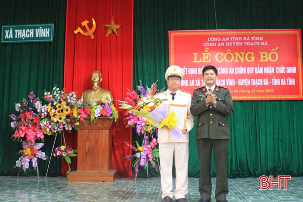 Thêm 4 công an chính quy về đảm nhiệm chức danh công an xã ở Thạch Hà
