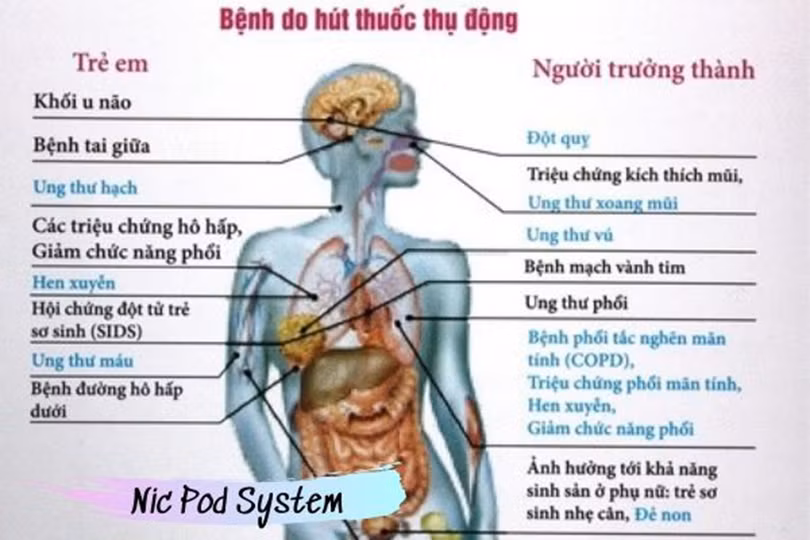 Mối nguy từ việc hút thuốc lá thụ động