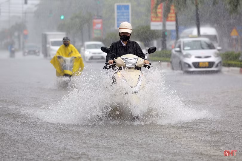 Hà Tĩnh nhiều nơi mưa lớn, có nơi trên 230mm