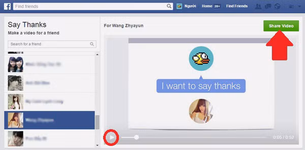huong dan lam video cam on tren facebook danh tang ban be nguoi than