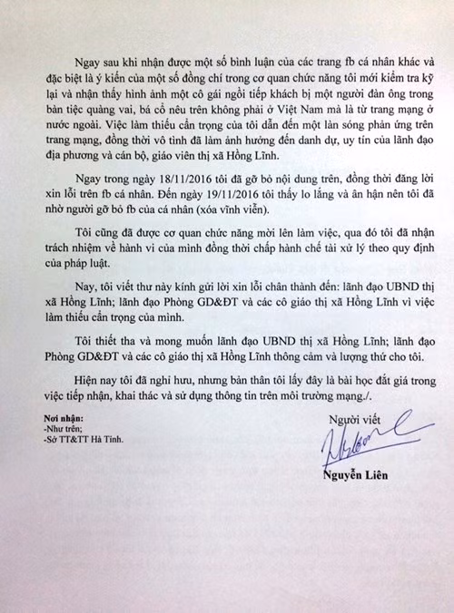 xu phat hanh chinh nguoi dang facebook bia dat ve giao vien ha tinh