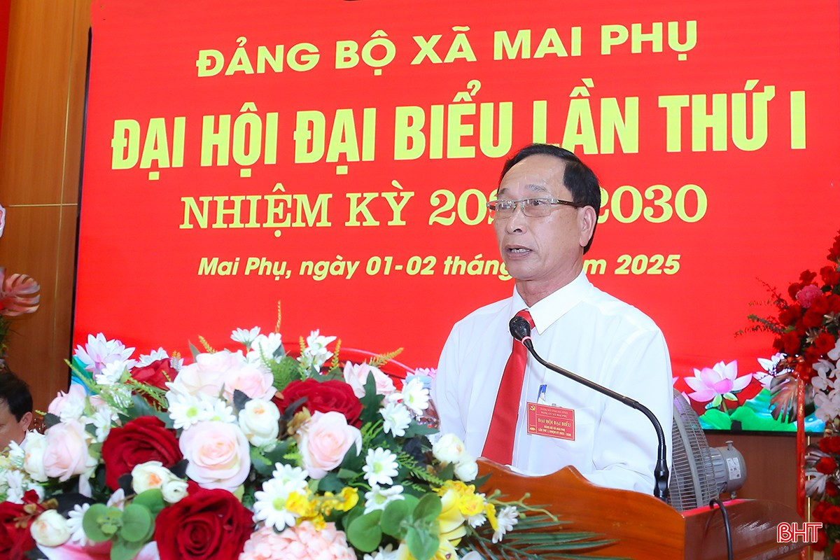 Đảng viên Võ Đình Huề - Chi bộ thôn Đồng Sơn trình bày tham luận tại đại hội. bqbht_br_img-9904.jpg