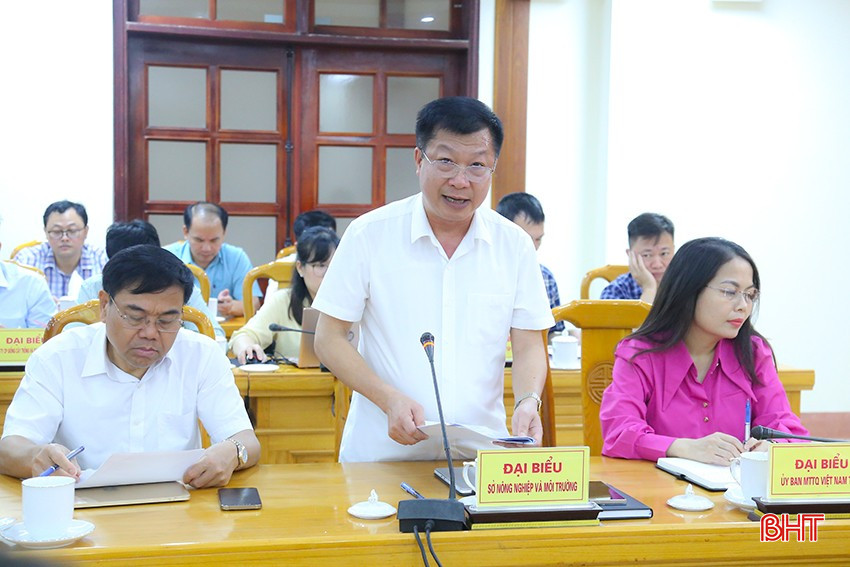 Phó Giám đốc Sở Nông nghiệp và Môi trường Trần Hữu Khanh báo cáo đề án sản xuất vụ hè thu. bqbht_br_img-2078-2564.jpg