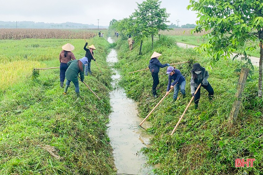 Nam Ha Tinh Irrigation Company Limited launched dredging canals, maintaining and repairing works, and clearing the flow. bqbht_br_z6624443562255-81a231eddf0beb11ffbcd0107032bad4-1347.jpg