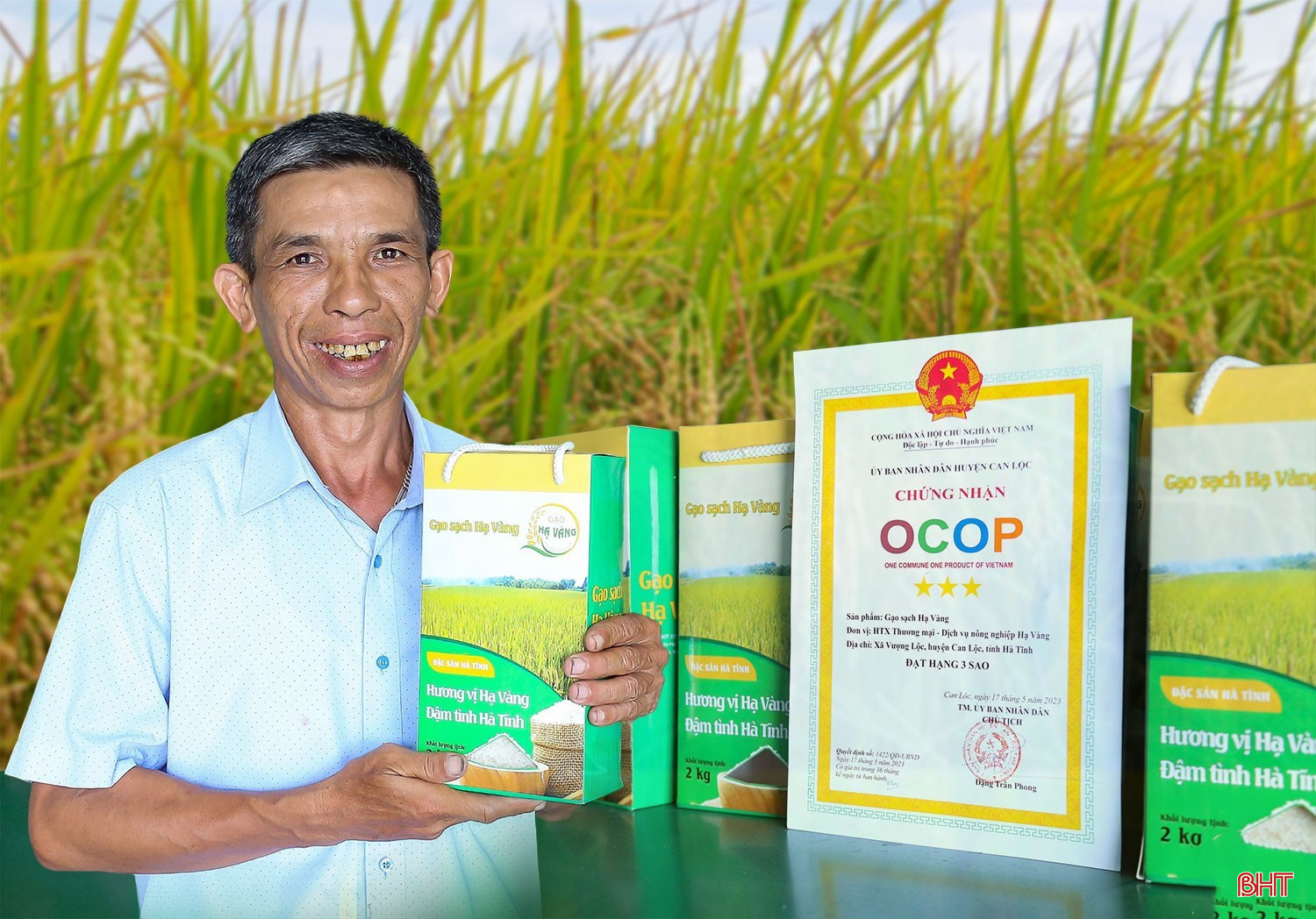 Mô hình sản xuất lúa chất lượng cao tại HTX Thương mại dịch vụ nông nghiệp Hạ Vàng (xã Can Lộc) đạt OCOP 3 sao. bqbht_br_image-50.jpg