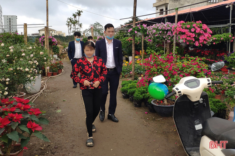 Đi “chợ” cây cảnh, nhiều người dân Hà Tĩnh vẫn không đeo khẩu trang