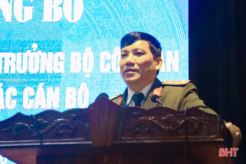 Công bố quyết định bổ nhiệm Phó Giám đốc Công an Hà Tĩnh