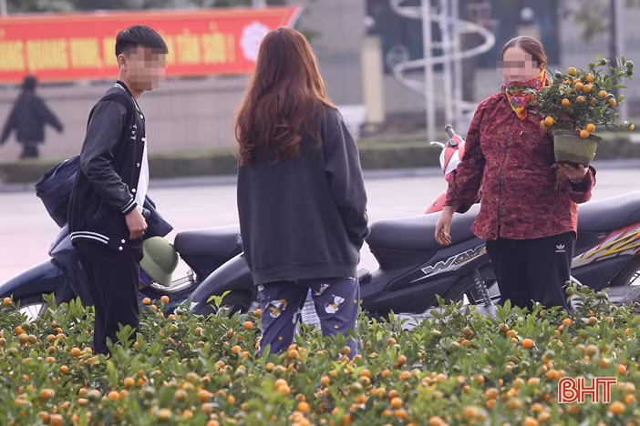 Đi “chợ” cây cảnh, nhiều người dân Hà Tĩnh vẫn không đeo khẩu trang