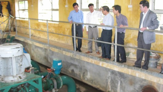 Kiểm tra Trạm tăng áp của Nhà máy nước Bộc Nguyên phục vụ cấp nước cho thành phố Hà Tĩnh