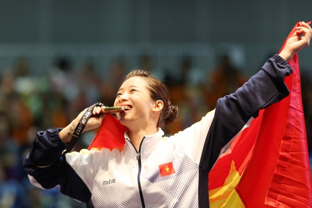 Ngọc nữ Wushu Dương Thúy Vi trở thành 'người hùng' ASIAD dù chấn thương nặng, tự tin thi đấu là có HCV - Ảnh 4. Dương Thúy Vi trở thành người hùng ASIAD dù chấn thương nặng