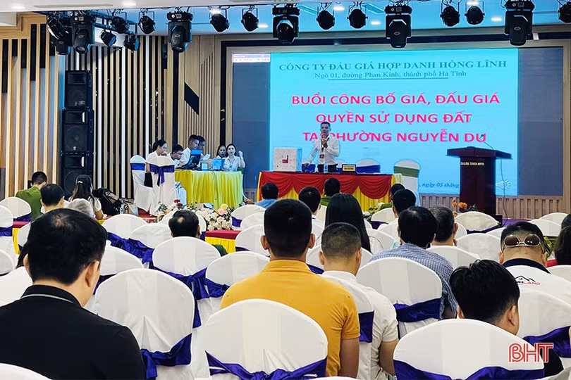 Đấu giá thành công 10 lô đất ở TP Hà Tĩnh, vượt mức khởi điểm hơn 13 tỷ đồng